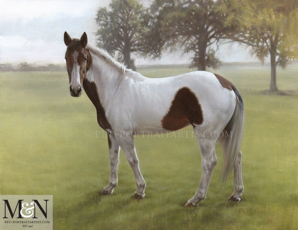 Horse Oil Portrait of Gypsy