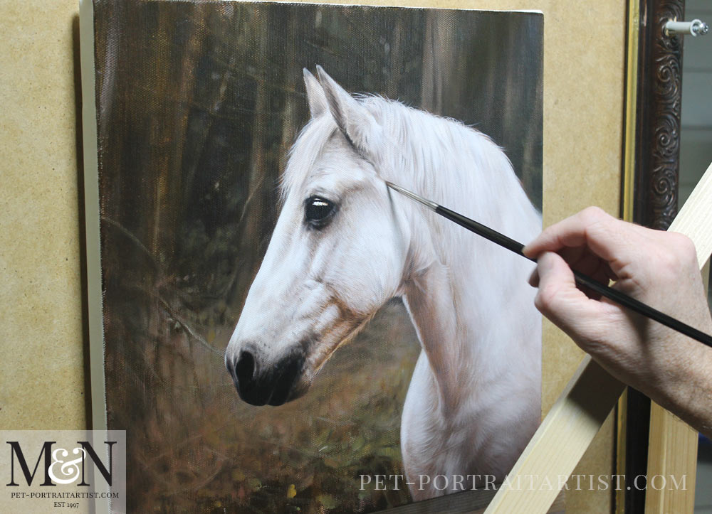 Horse Oil Painting of Chico