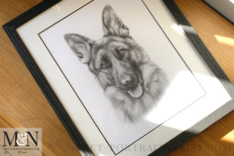 Pencil Drawing Framed in the Osborne Frame