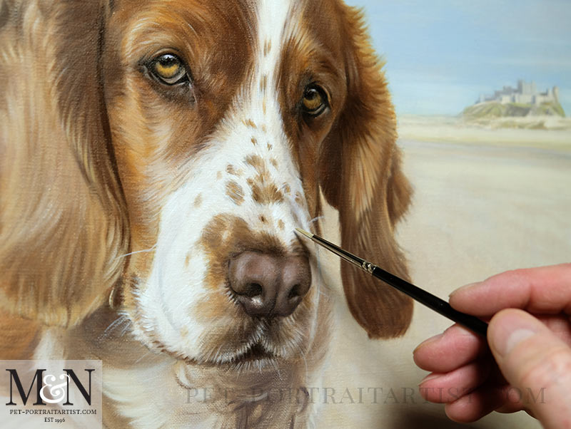 Spaniel Pet Portrait in Oils of Millie