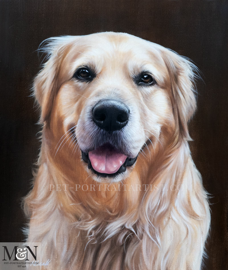 Golden Retriever Oil Painting