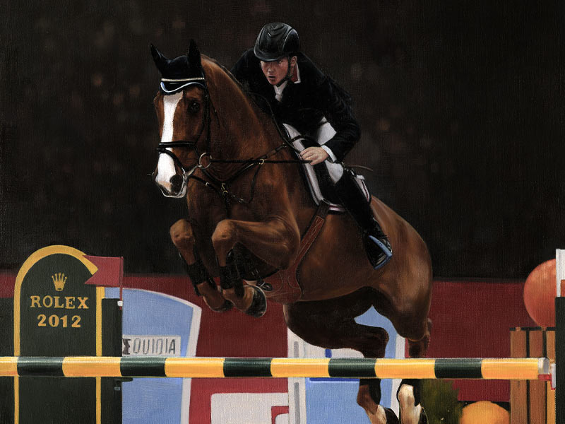 Horse Oil Painting of CC Top