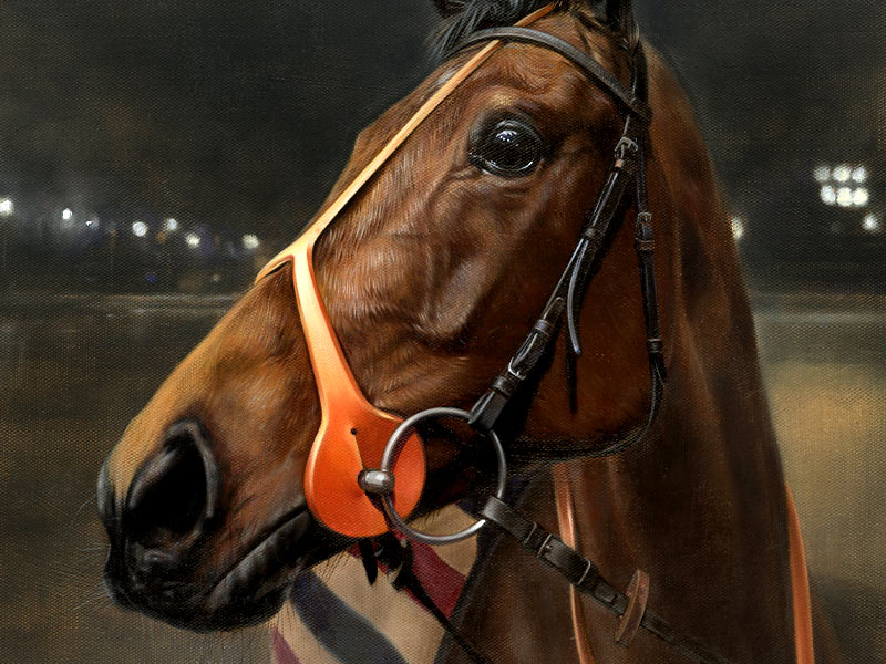 Horse Oil Portrait of Amosite