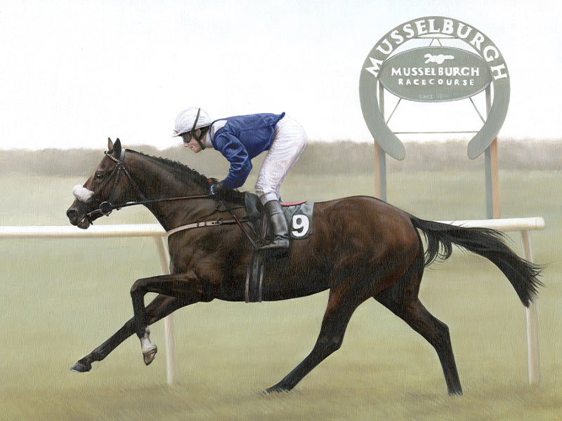 Racehorse Oil Painting