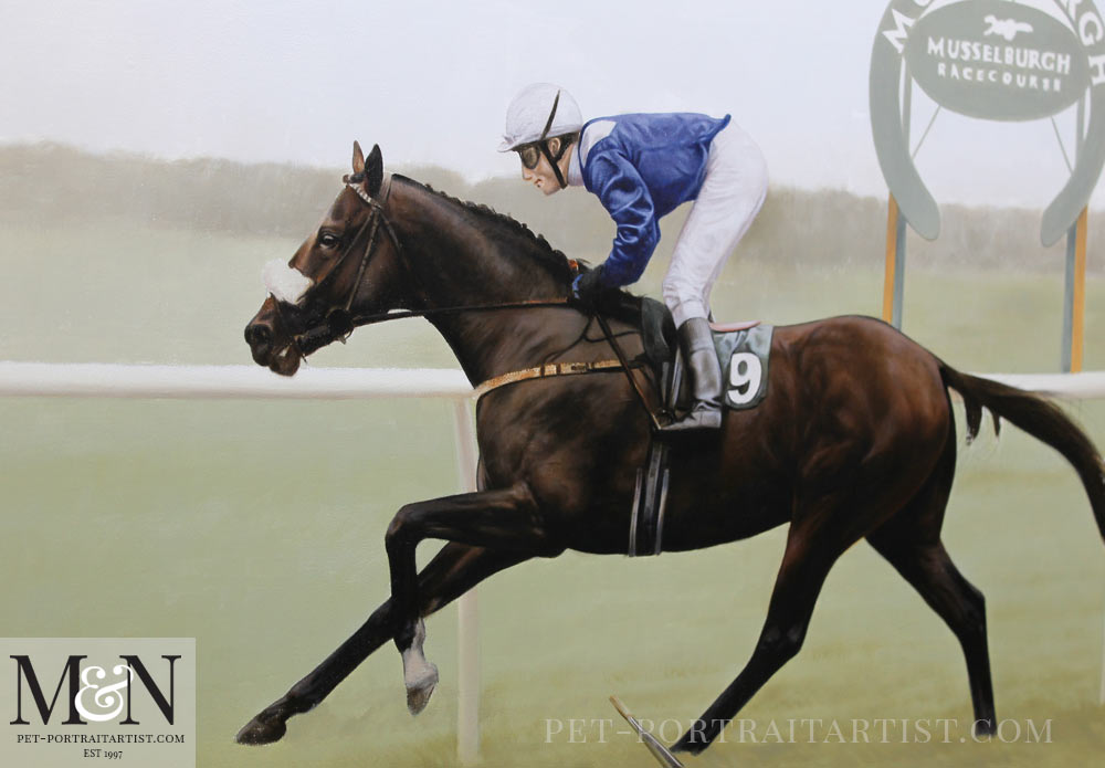 Horse Oil Painting of Merchant of Dubai