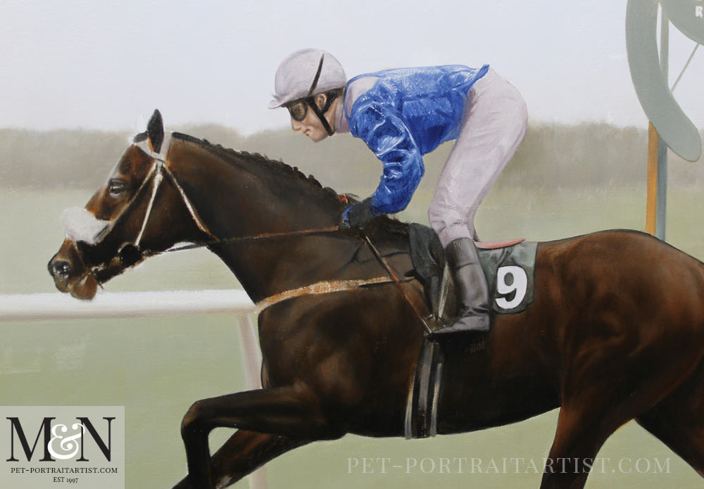 Racehorse Oil Painting