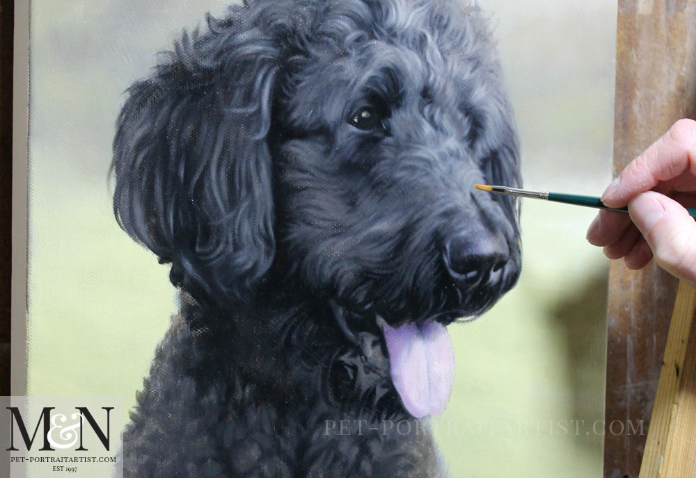 Dog Portrait in Oil of Georgie
