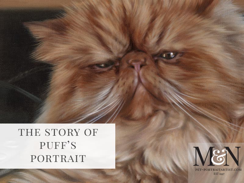 Cat Oil Portrait of Puff