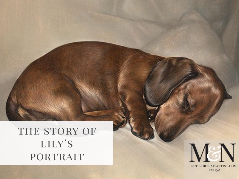 Dachshund Oil Painting of Lilly