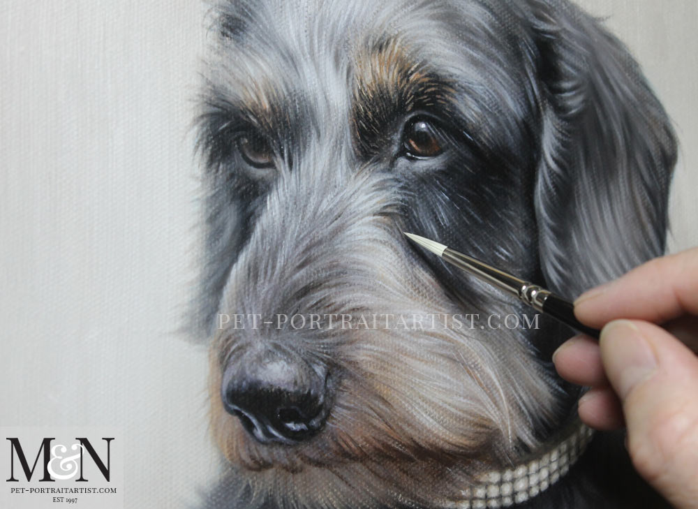 Dog Oil Painting of Lily