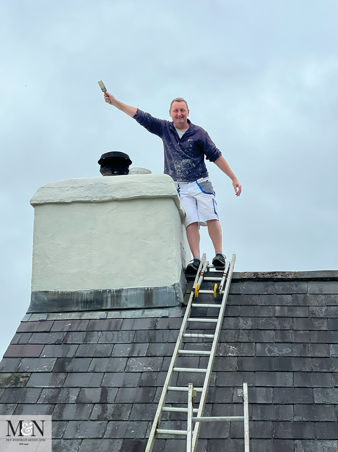 Vince on the chimney