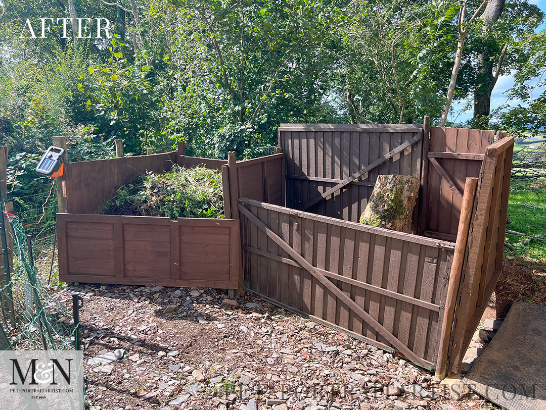 Melanie's August Apologies - Compost area after Steve fixed it 