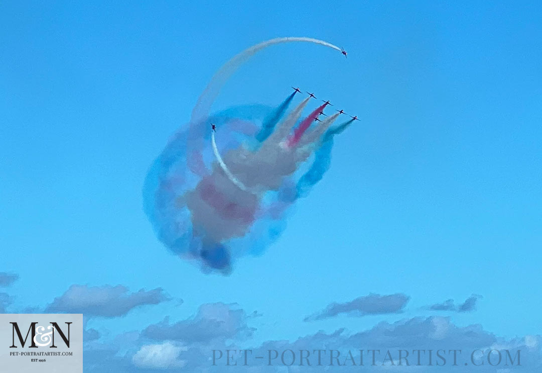 The red arrows