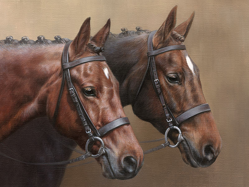 Horse Oil Portrait of Jubilee and Trinity 