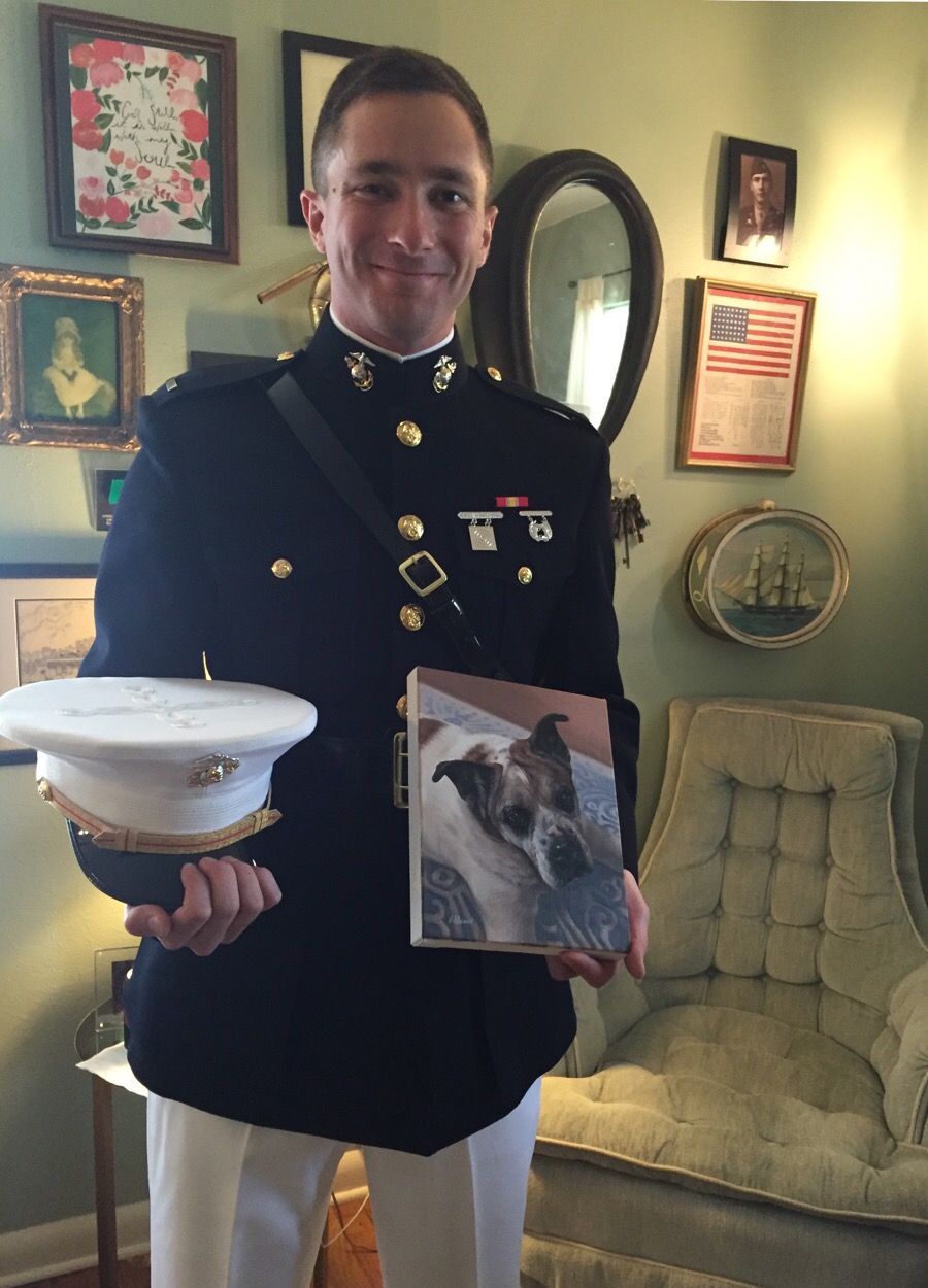 Walker with the portrait of Mr Bones