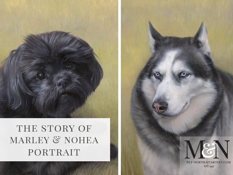 Two Oil Pet Portraits