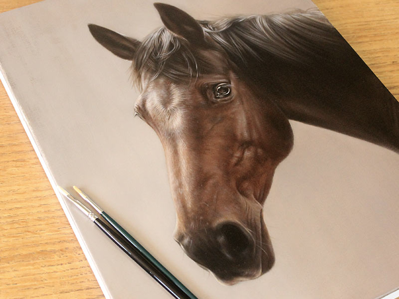 Horse Oil Painting of Chino