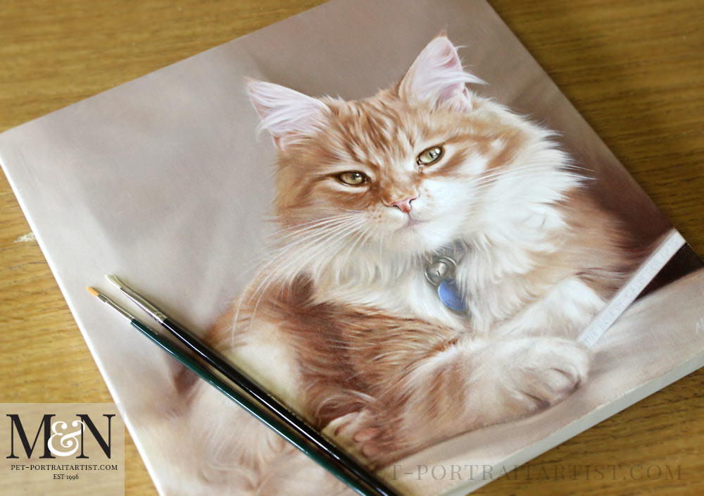 Cat Portrait in Oils