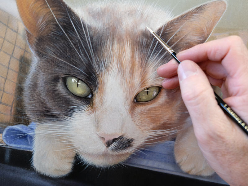 Cat Oil Portrait