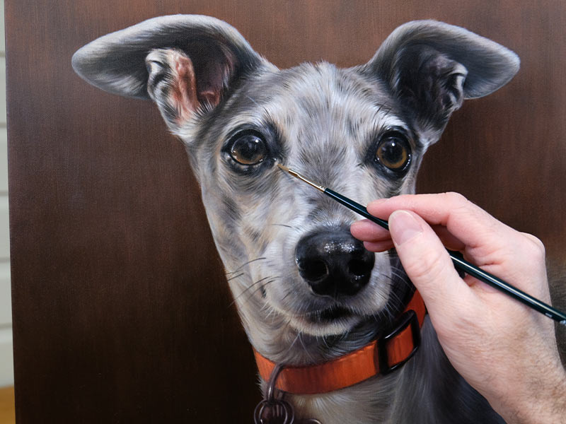 Dog Oil Portrait