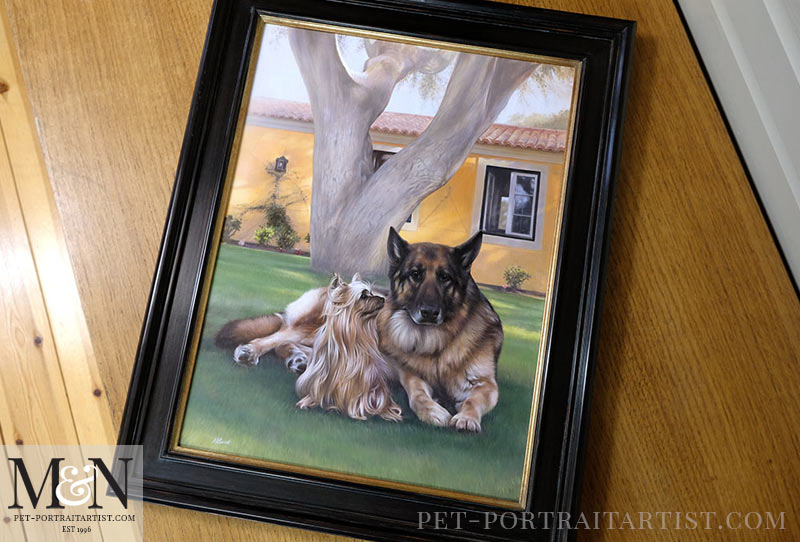 Oil Pet Portrait Commission Framed