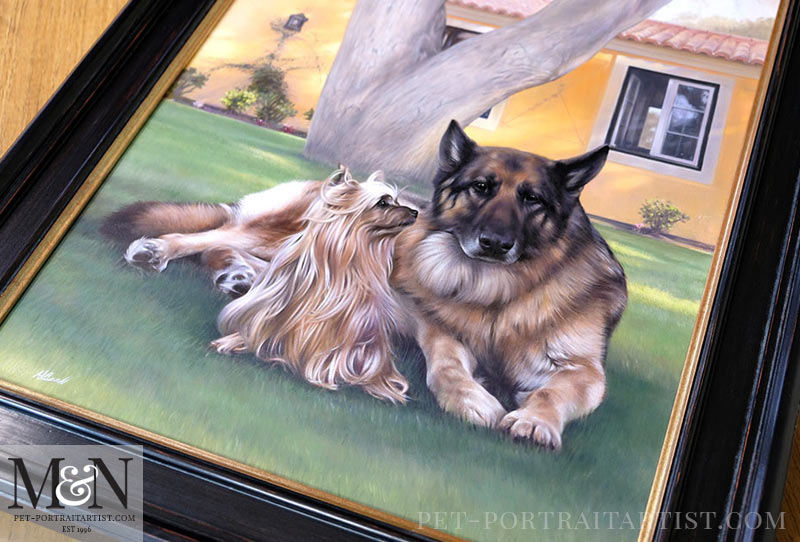 Oil Pet Portrait Commission of Leya and Jack