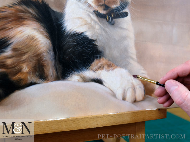 Cat Pet Portraits In Oil Detail