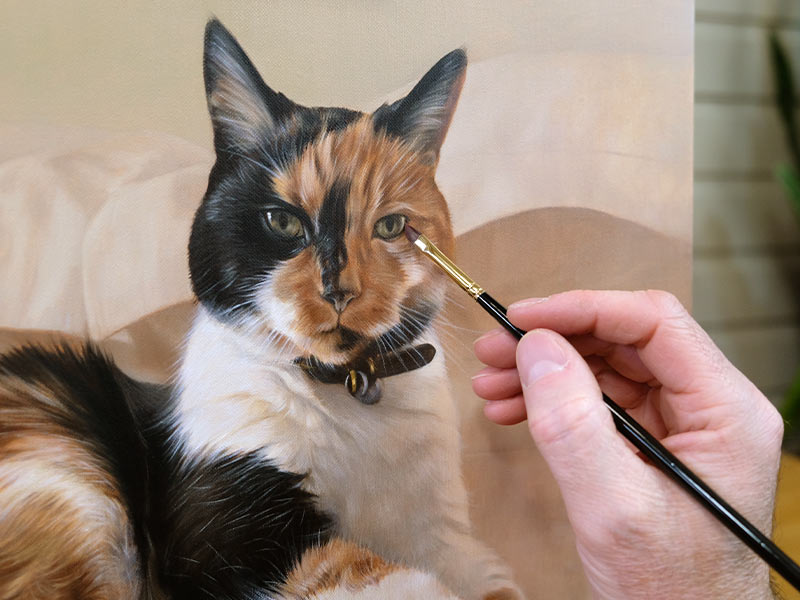 Cat Pet Portraits In Oil