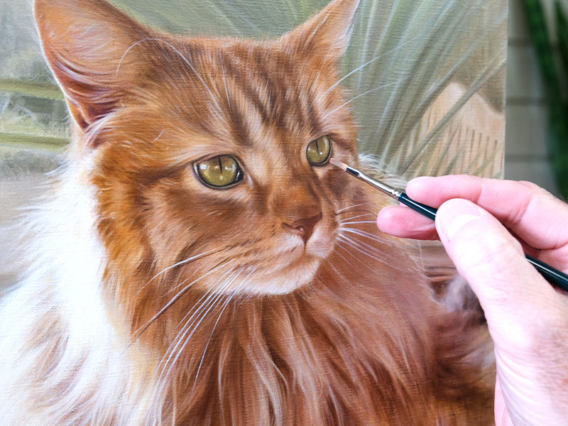 Cat Portraits in Oils – Cat Portrait of Roly