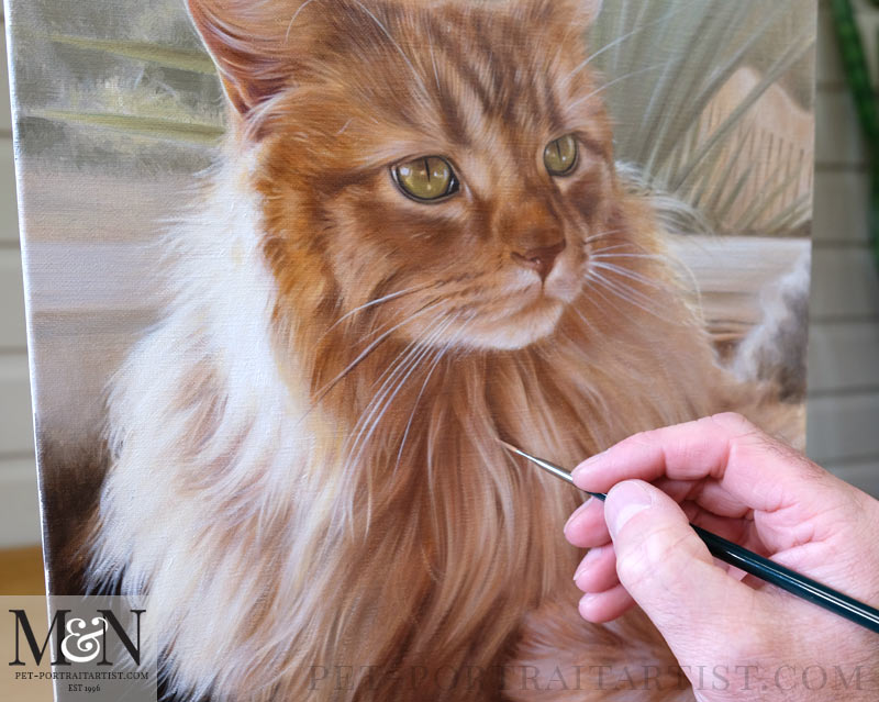 Cat Portraits in Oils - Cat Portrait of Roly