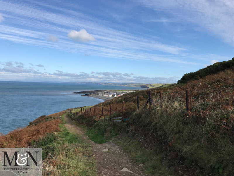 This is the view looking towards Aberaeron