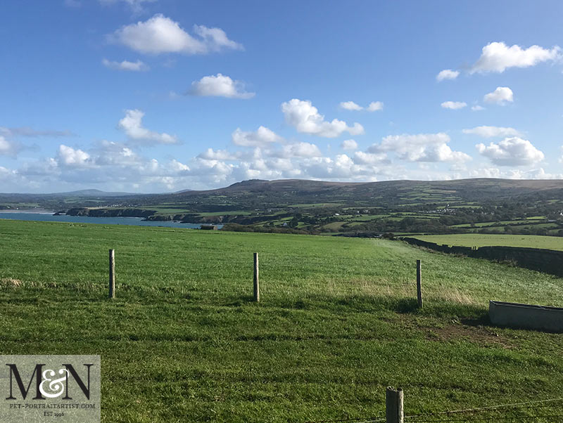 Looking towards Carningli - highest point in centre of mountain range