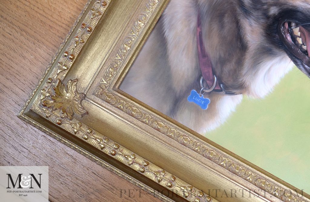 Lucie's oil painting framed