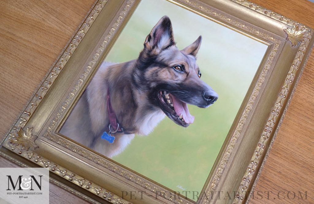 Lucie's oil painting framed