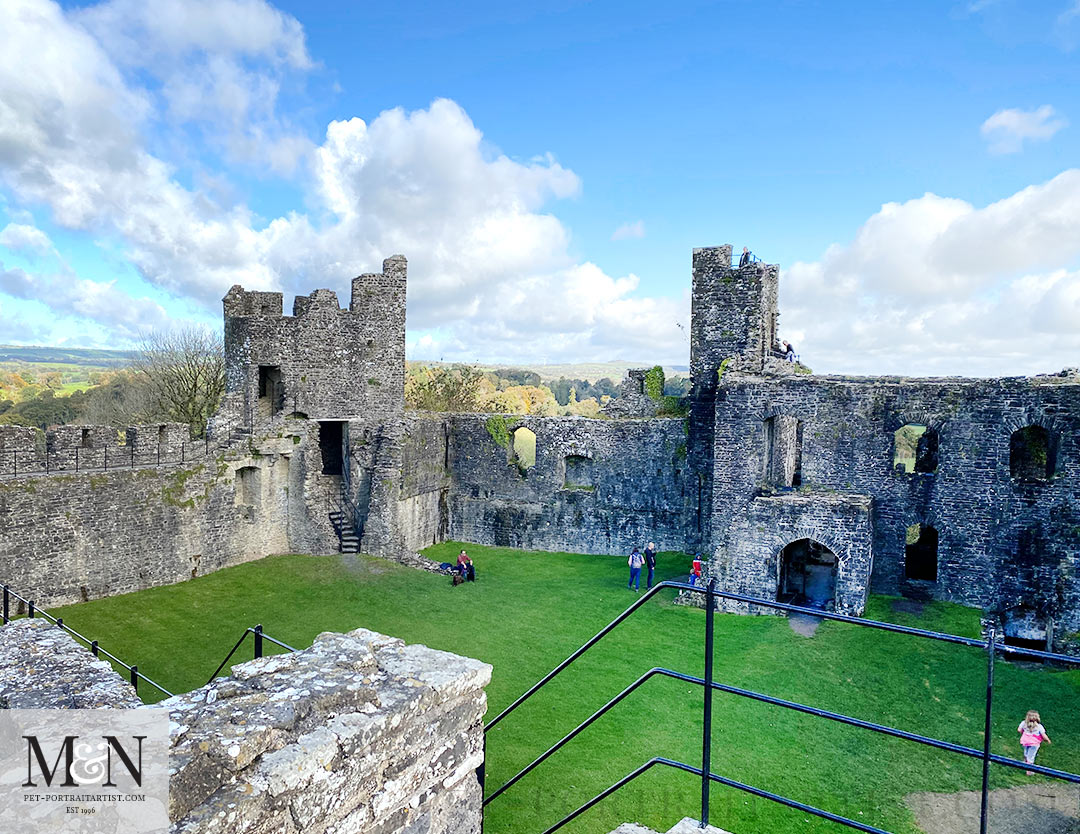 Up on the walls of Dinefwr Castle