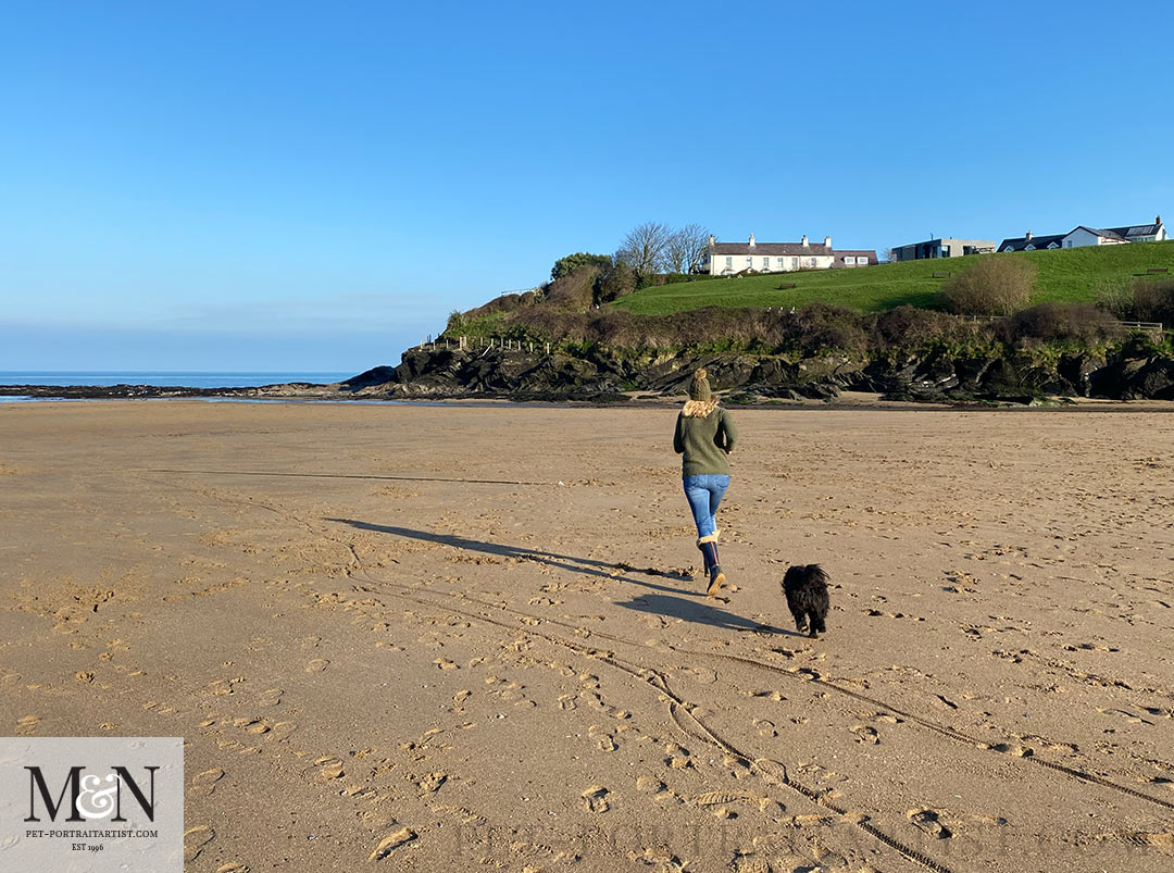 Beach run in Aberporth