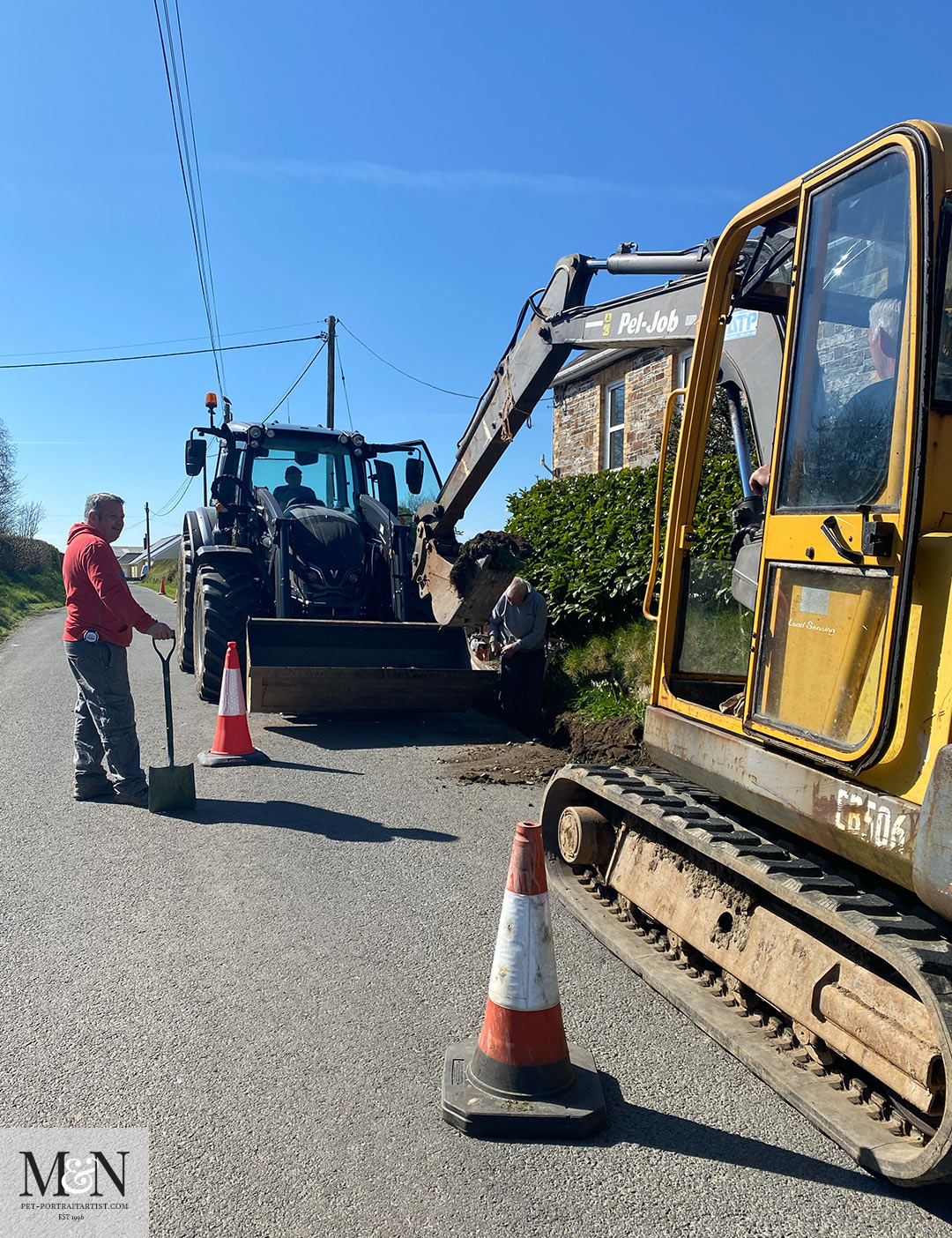The digger arrived! Melanie’s April Monthly News