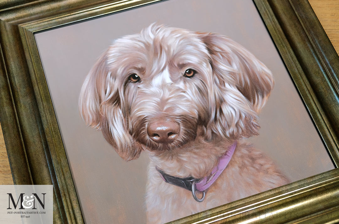 Dog portrait in oils - Lexi in Oils