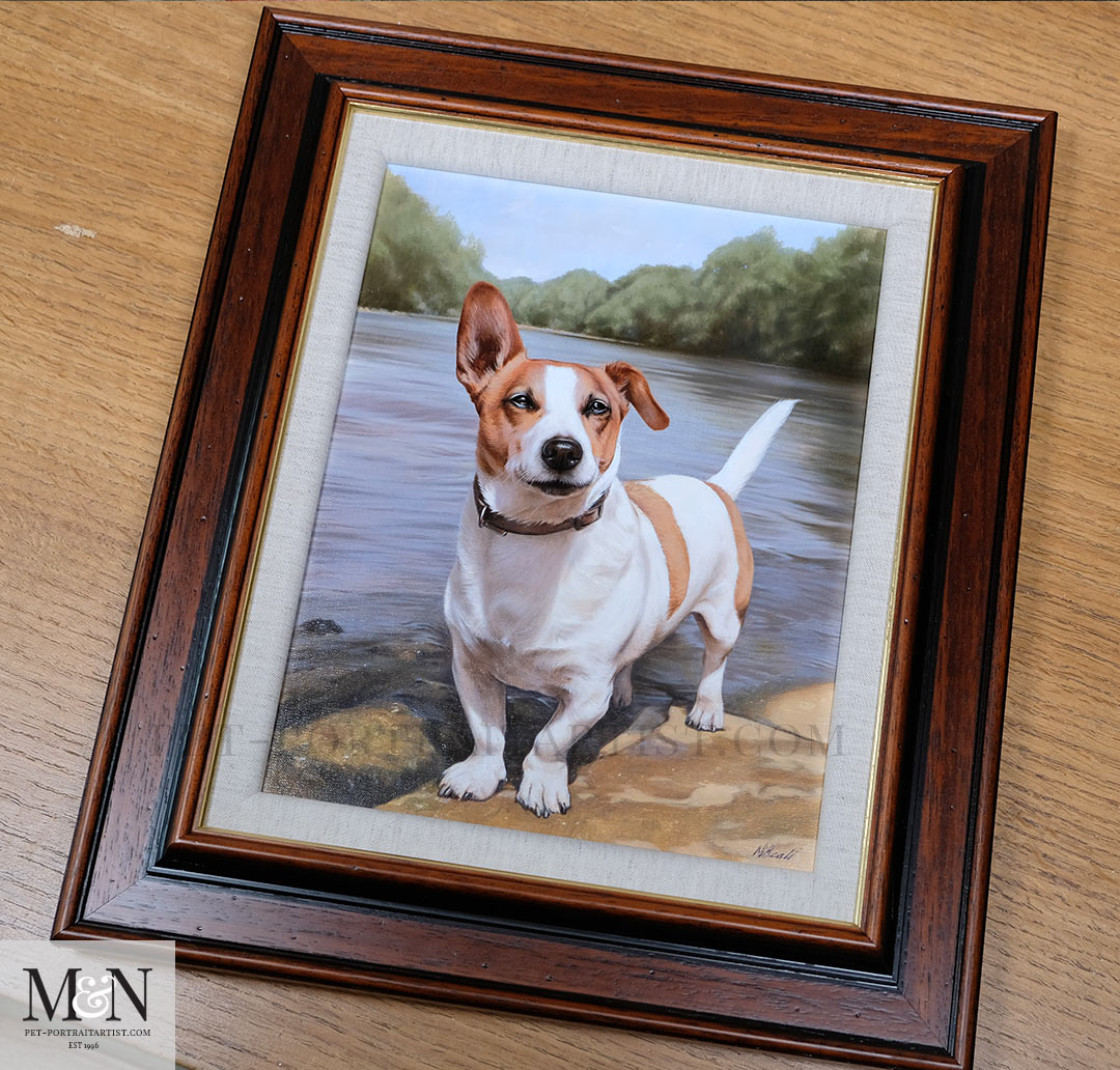 Oil Painting of Toby Framed