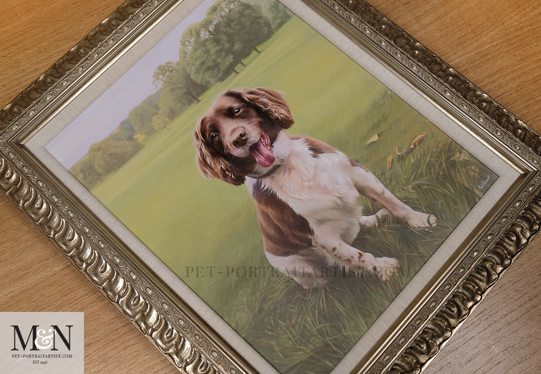 Reggie's Oil Painting Framed in the Ornate Pewter Frame