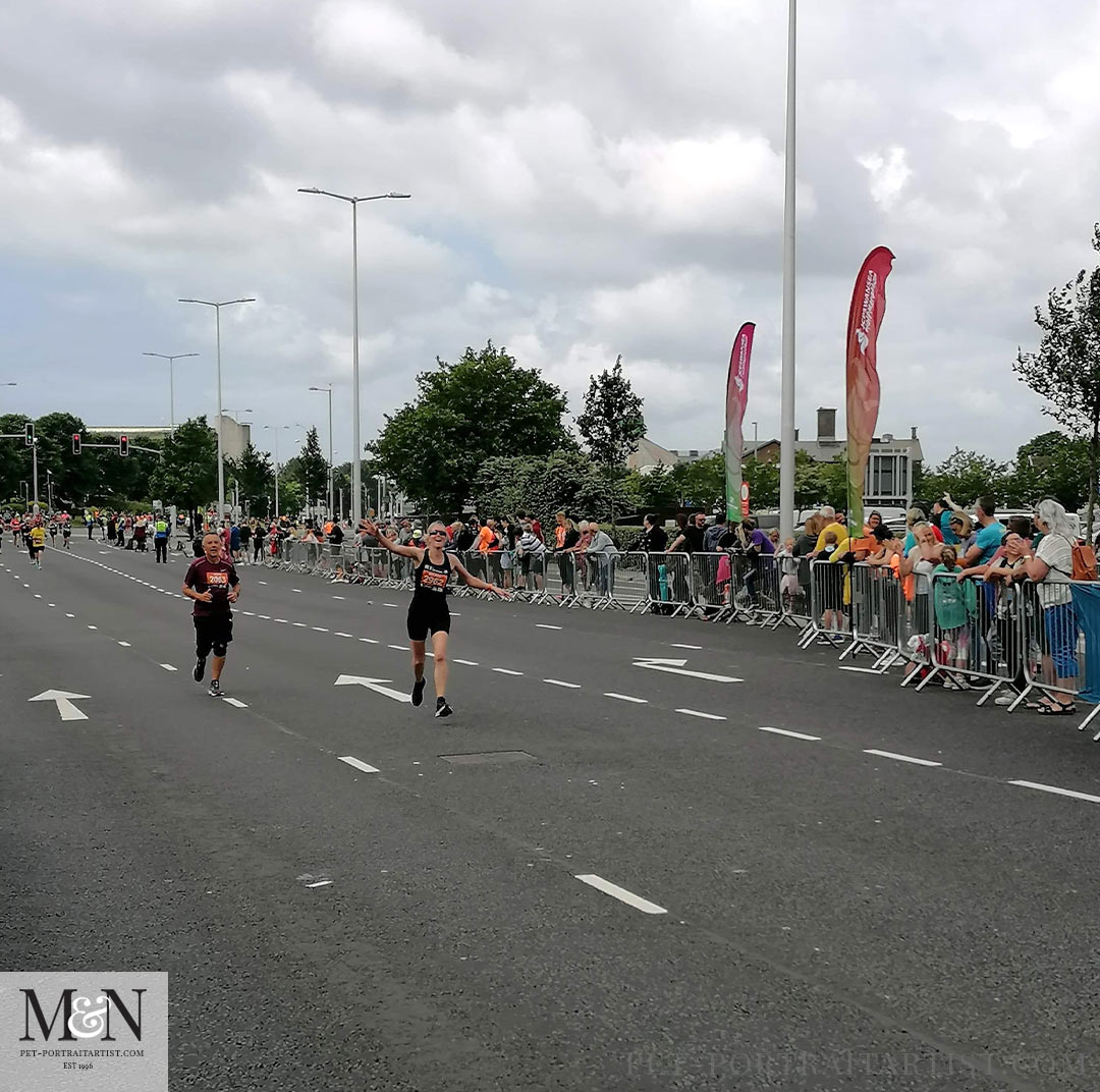 Melanie running a half marathon