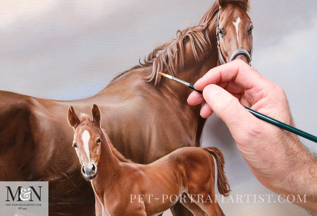 Horse and Foal Painting