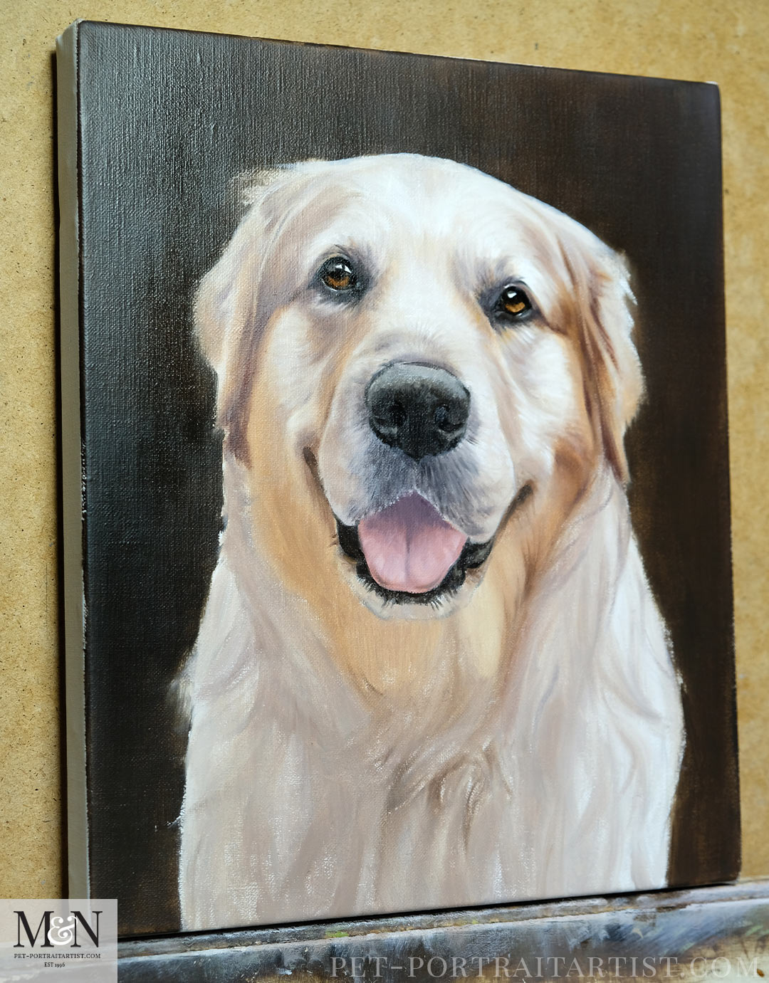 Golden Retriever Oil Painting