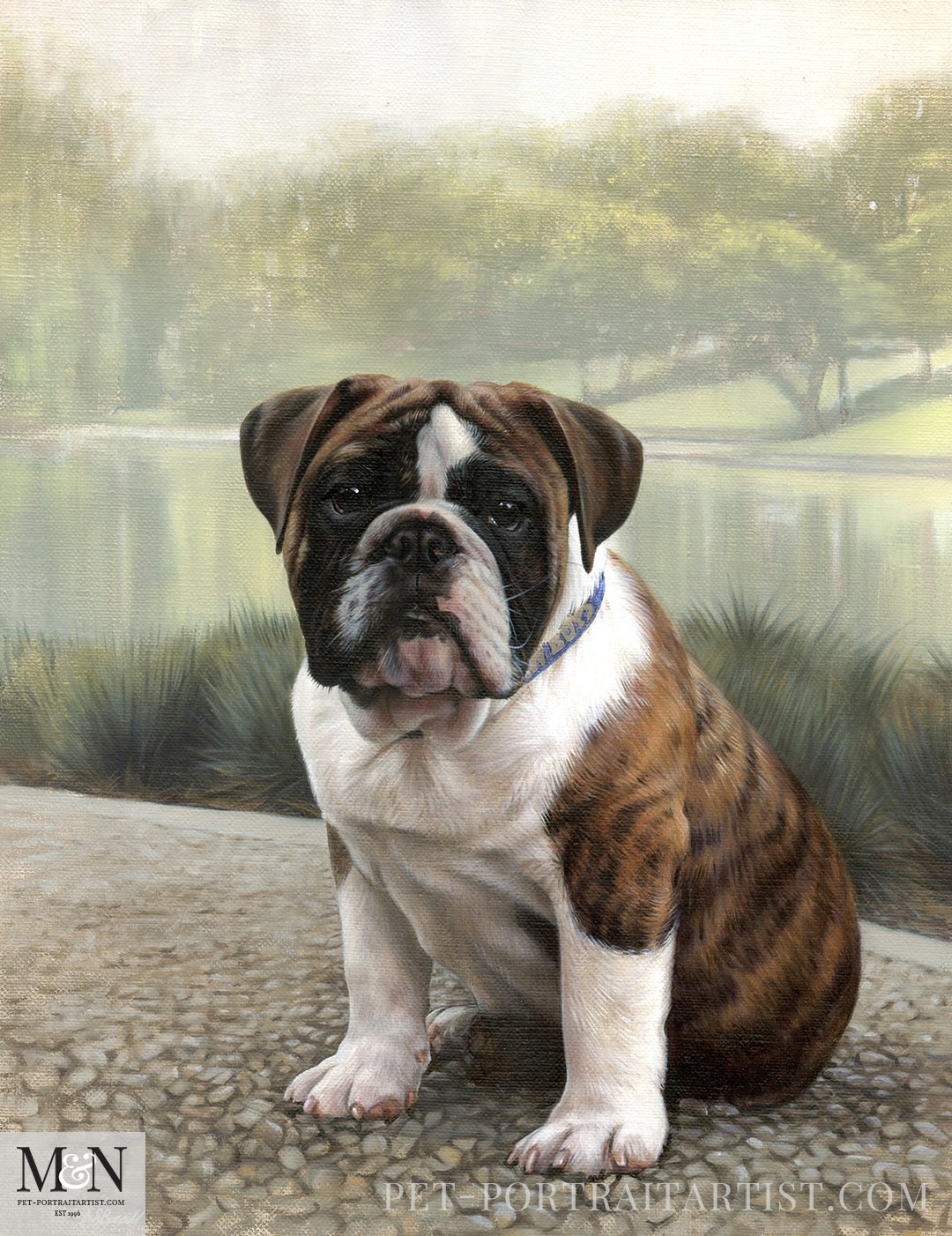 Bulldog Oil Portrait