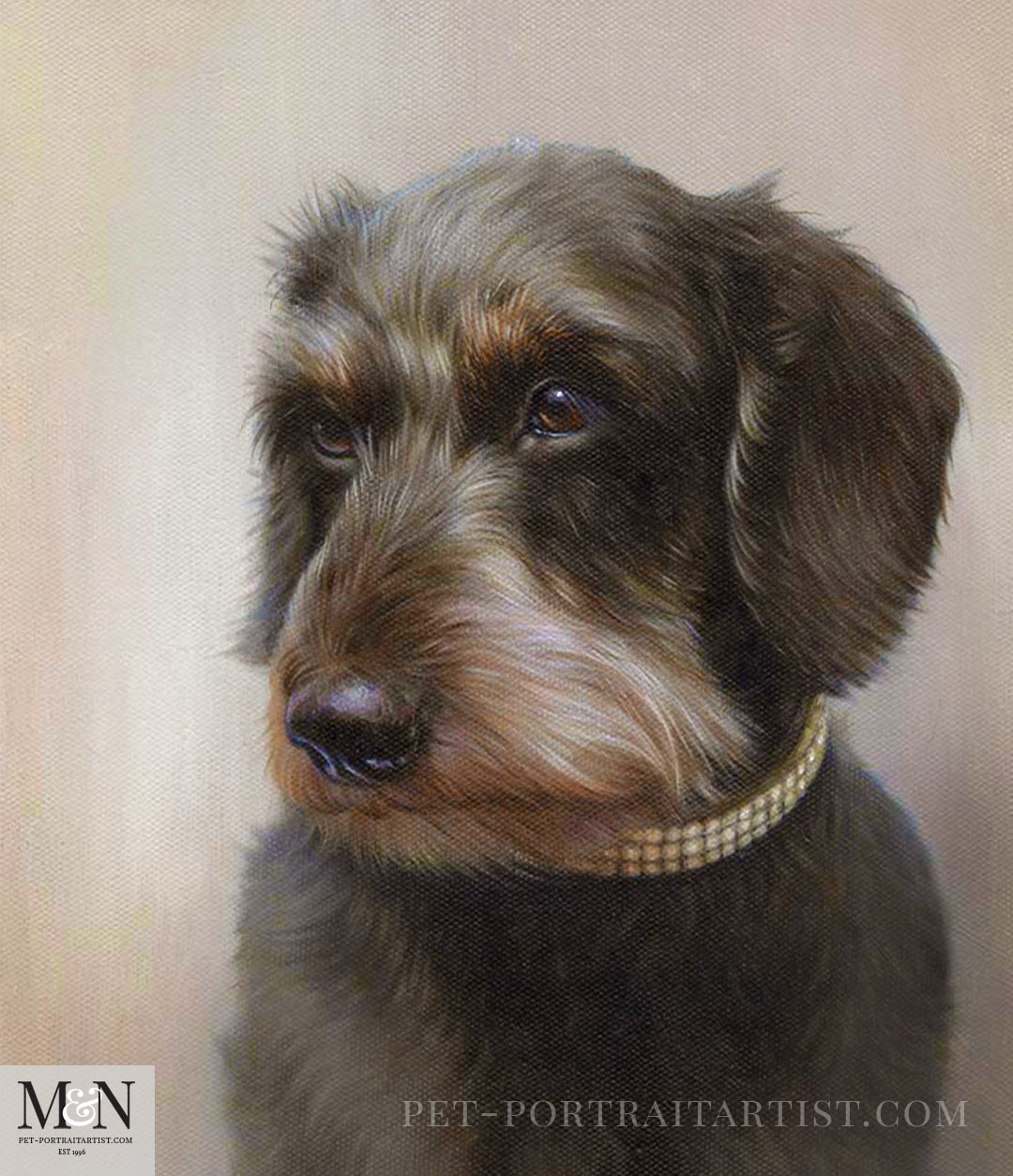 dog oil painting of Lilly