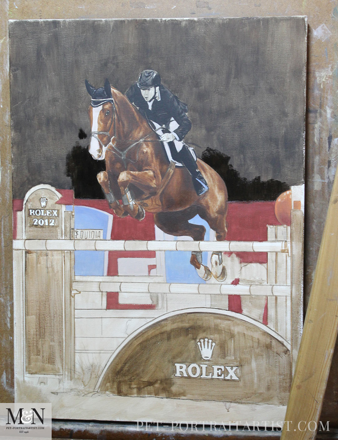 Horse Oil Painting of CC Top