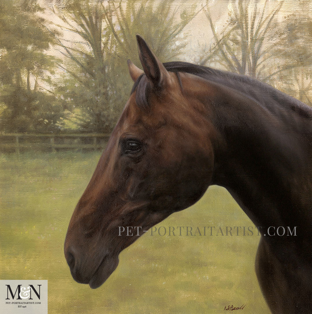 Horse Oil Portrait of Kewlia