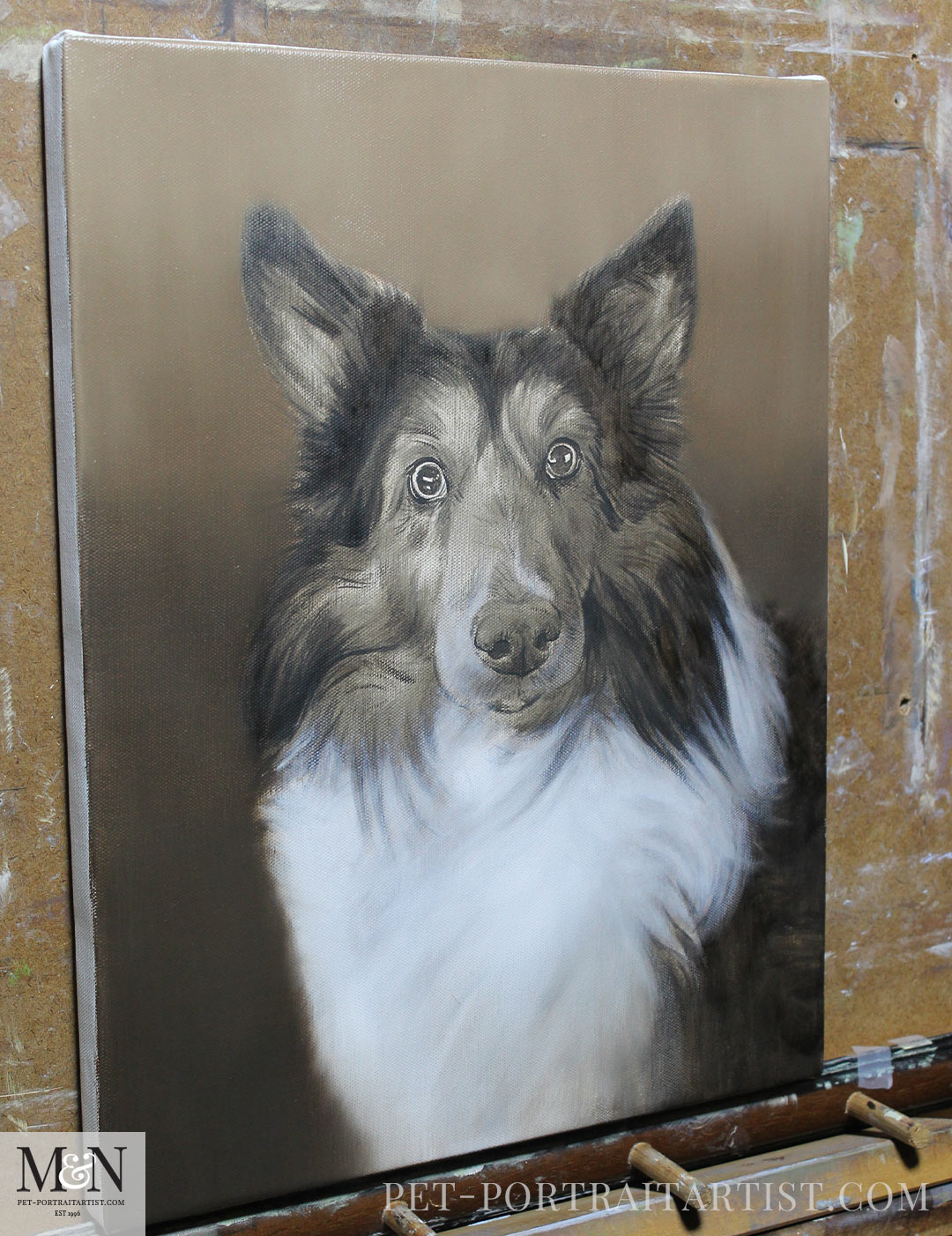 Early stage for the portrait of Joey