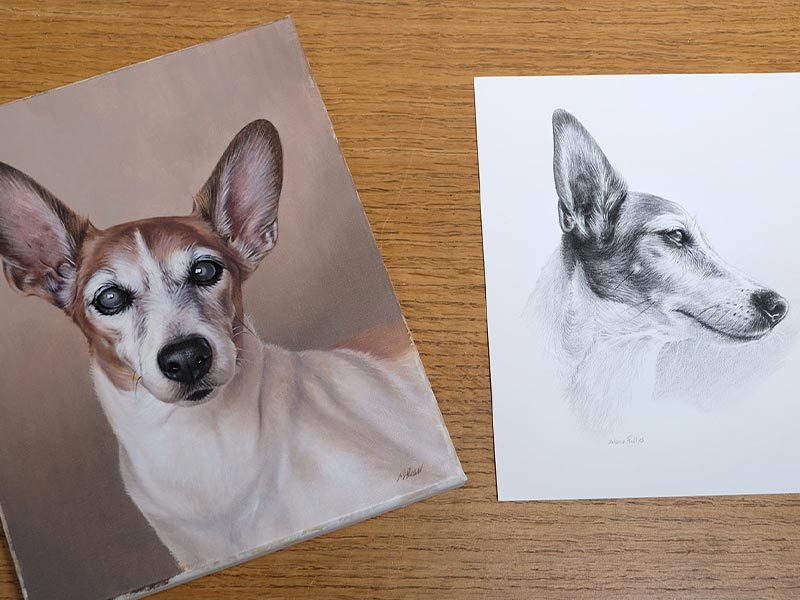 Oil Painting and Pencil Drawing of Dodge