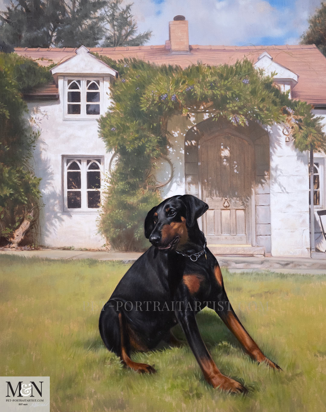 Oil Pet Portraits with full backgrounds